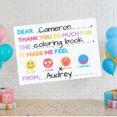 Carte de remerciement à remplir par les enfants (f