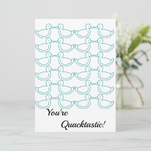 Carte de remerciement à thème de canard "Vous êtes (Debout devant)