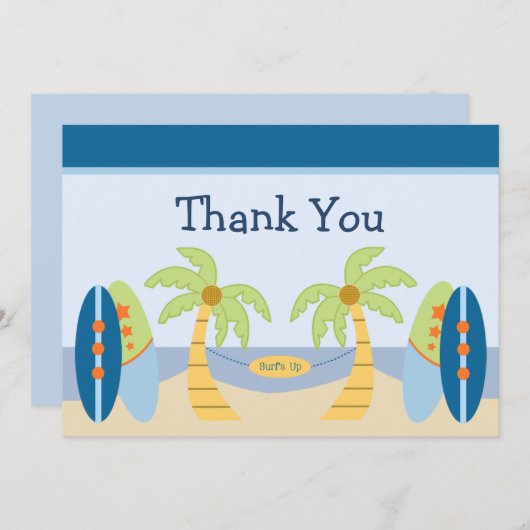 Carte de remerciement adorable pour une Baby Showe (Devant / Derrière)