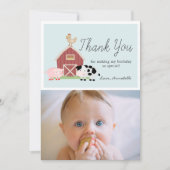 Carte de remerciement anniversaire bleu pour anima (Devant)