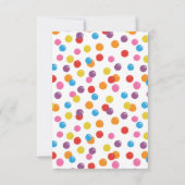 Carte de remerciement anniversaire bonbons rétro G (Dos)