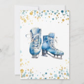 Carte de remerciement anniversaire patinage sur gl (Dos)