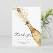 Carte de remerciement anniversaire pétillant Champ (Debout devant)