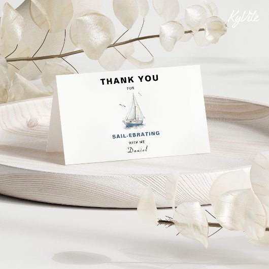 Carte de remerciement anniversaire Sail-Ebrate mod