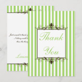 Carte de remerciement Apple Green, White, Brown St (Devant / Derrière)