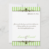 Carte de remerciement Apple Green, White, Brown St (Dos)