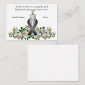 Carte de remerciement après les funérailles avec b (Devant / Derrière)