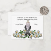 Carte de remerciement après les funérailles avec b (Devant/Arrière en situation)