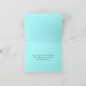 Carte de remerciement aqua, marron et rayée blanch (Intérieur)