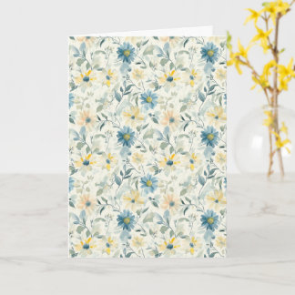 Carte de remerciement aquarelle Daisy Soft Meadow