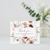 Carte de remerciement aquarelle Fleurs sauvages d' (Debout devant)