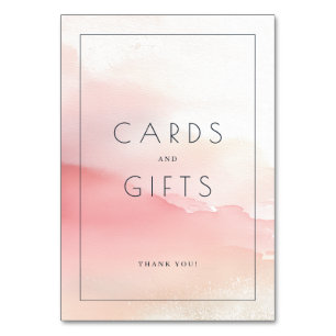 Carte de remerciement aquarelle rose reconnaissant