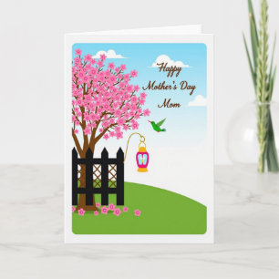 Carte de remerciement Arbre en fleurs
