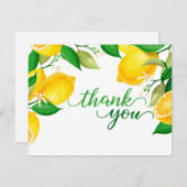 Carte de remerciement au citron (Devant / Derrière)