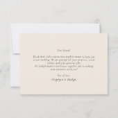 Carte de remerciement au feuillage vert émeraude e (Dos)