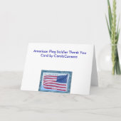 Carte de remerciement au soldat du drapeau américa (Dos)