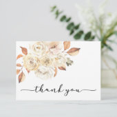 Carte de remerciement automnale rustique (Debout devant)