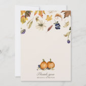 Carte de remerciement Automne Tons Citrouille Épic (Devant)