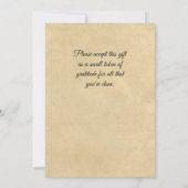 Carte de remerciement aux chérubins sur les livres (Dos)