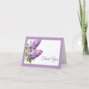 Carte de remerciement aux lilas