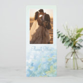 Carte de remerciement avec des hortensias pour pho (Debout devant)