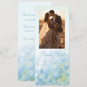 Carte de remerciement avec des hortensias pour pho (Devant / Derrière)