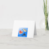 Carte de remerciement avec fleurs de plumeria noir (Dos)