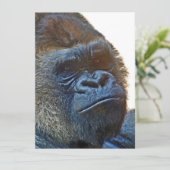 Carte de remerciement avec Gorille (Debout devant)