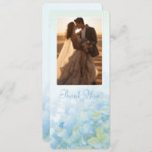 Carte de remerciement avec hortensia pour photo de (Devant / Derrière)