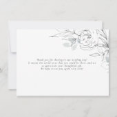 Carte de remerciement avec illustration botanique (Dos)