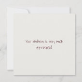 Carte de remerciement avec illustration de chat mi (Dos)