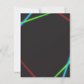 Carte de remerciement avec mots néon faux (Dos)