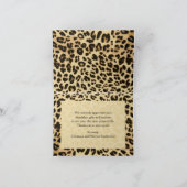Carte de remerciement avec nœud à imprimé léopard (Intérieur)