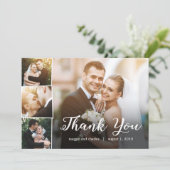 Carte de remerciement avec photos chevauchées (Debout devant)