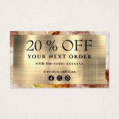 carte de remerciement avec réduction aquarelle Bru (Dos)