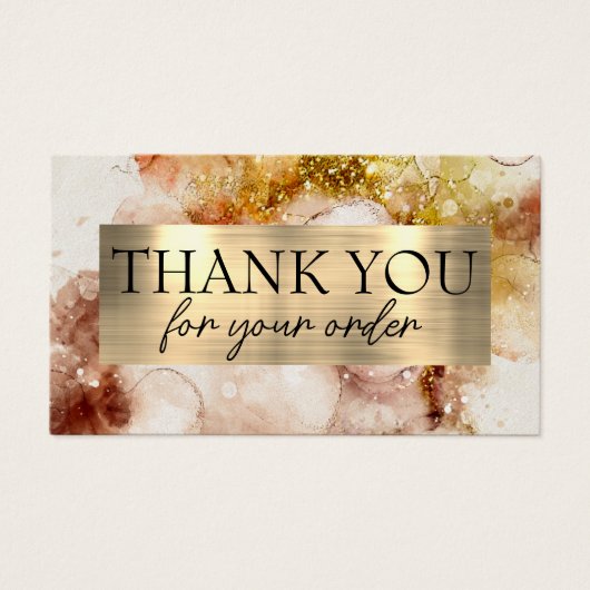 carte de remerciement avec réduction aquarelle Bru (Devant)