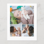 Carte de remerciement avec script pour 4 photos de (Dos)