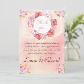 Carte de remerciement baby shower (Debout devant)