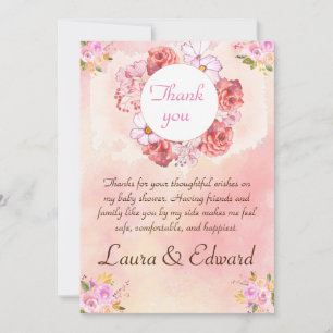 Carte de remerciement baby shower