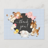 Carte de remerciement Baby Shower Animaux de la Fe (Devant)