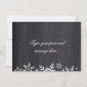 Carte de remerciement Baby Shower Flocons d'hiver (Dos)