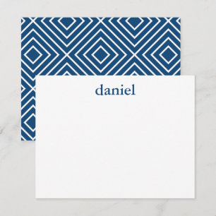 Carte de remerciement Bar Mitzvah bleu marine mode