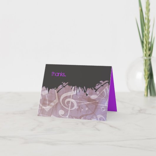 CARTE DE REMERCIEMENT Bar Mitzvah de MELODIE de la (Devant)