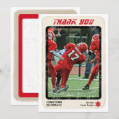 Carte de remerciement Bar Mitzvah Sports Star en r (Devant / Derrière)