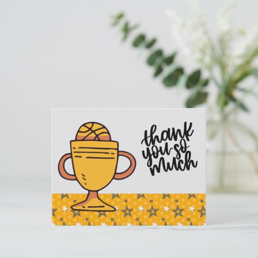 Carte de remerciement Basket-ball pour MAMAN (Debout devant)