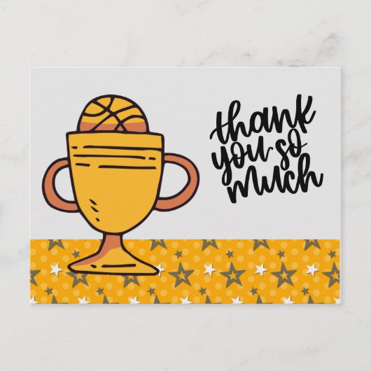 Carte de remerciement Basket-ball pour MAMAN (Devant)