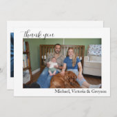 Carte de remerciement bébé (Devant / Derrière)