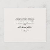 Carte de remerciement bébé script budgétaire 3 pho (Dos)