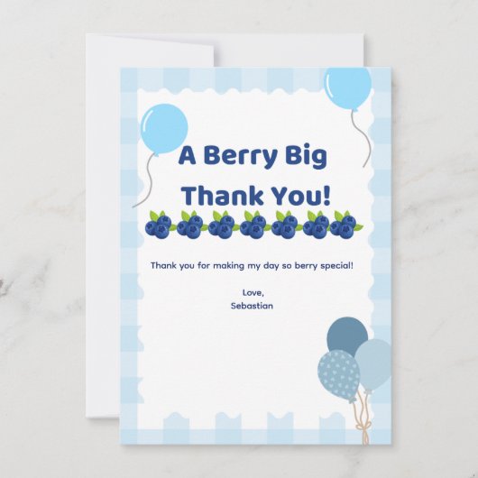 Carte de remerciement Berry Big (Devant)