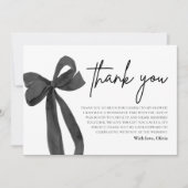 Carte de remerciement Black Bow She's Tying the Kn (Devant)